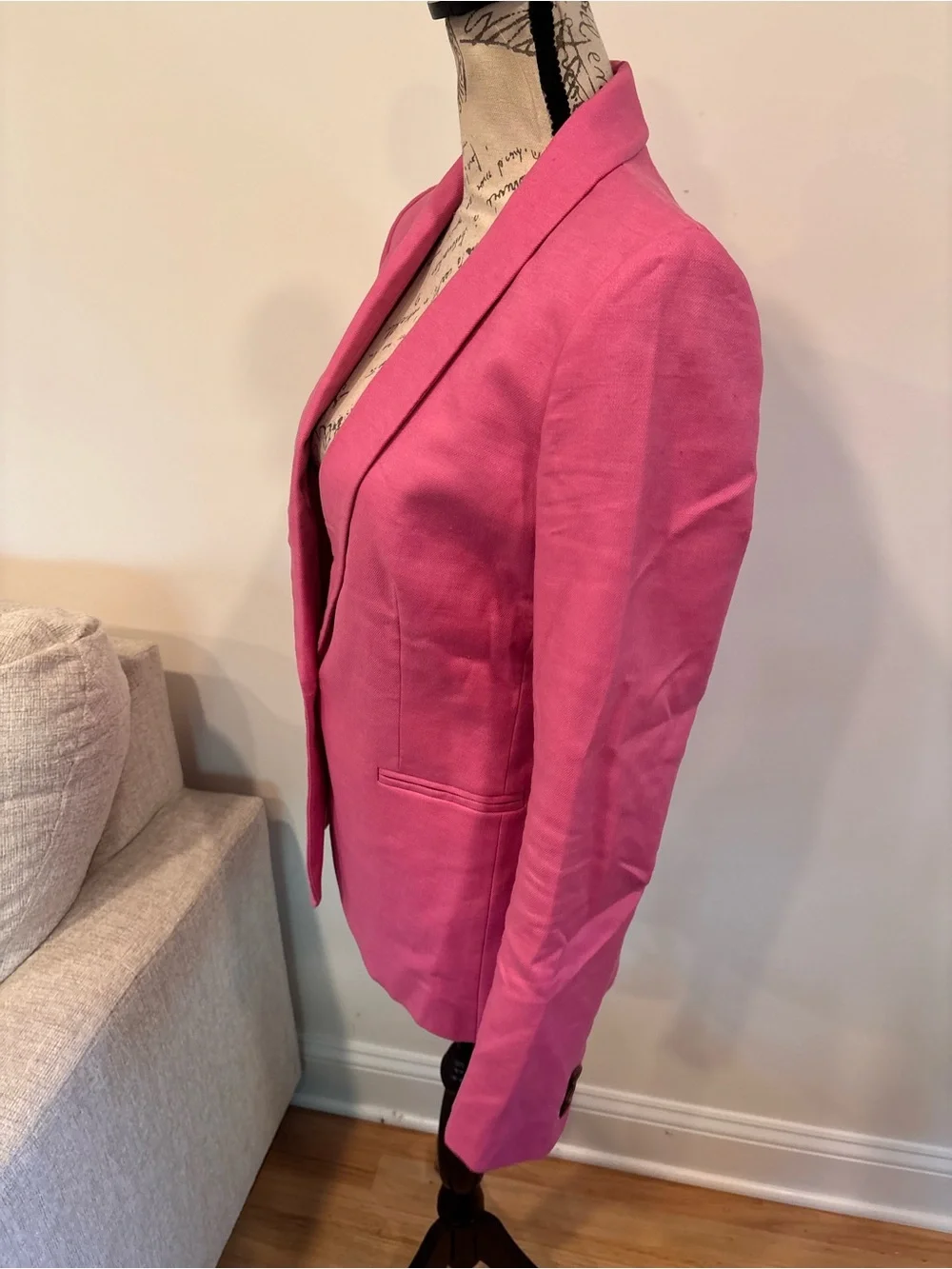J.Crew Parke blazer in a vibrant hot pink linen blend size 2T